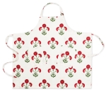 Gisele Linen Apron - Scarlet